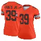 ＃39 Women's Michael Coats Jr. Orange Legend Cleveland Browns Inverted Jersey