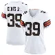 ＃39 Women's Michael Coats Jr. White Game Cleveland Browns Jersey