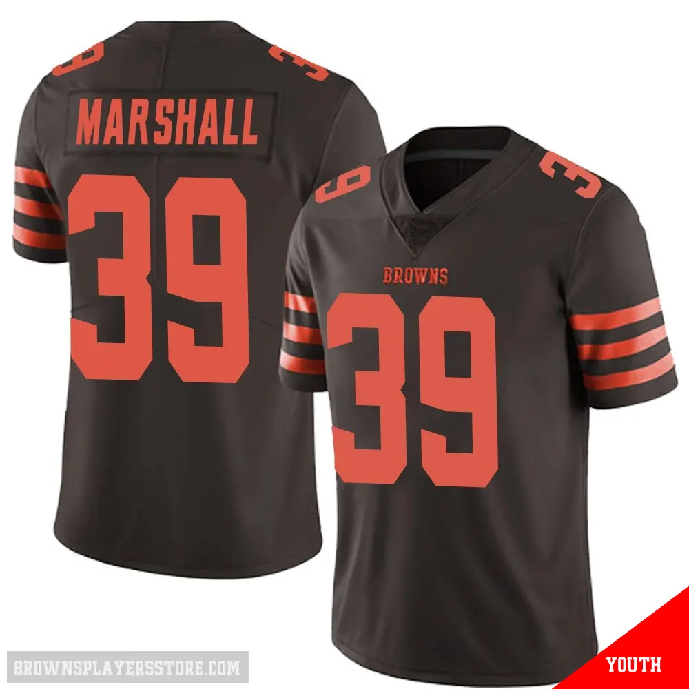 ＃39 Youth Ahmani Marshall Brown Limited Cleveland Browns Color Rush Jersey