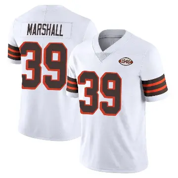 ＃39 Youth Ahmani Marshall White Limited Cleveland Browns Vapor 1946 Collection Alternate Jersey