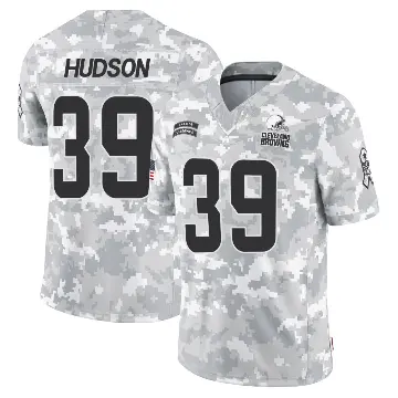 ＃39 Youth Khaleke Hudson Arctic Camo Limited Cleveland Browns 2024 Salute to Service Jersey