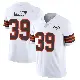 ＃39 Youth Khaleke Hudson White Limited Cleveland Browns Vapor 1946 Collection Alternate Jersey
