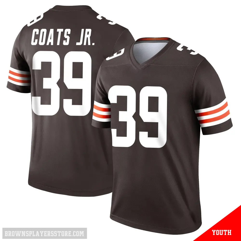 ＃39 Youth Michael Coats Jr. Brown Legend Cleveland Browns Jersey