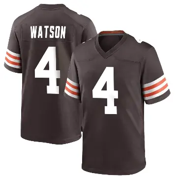 ＃4 Men's Deshaun Watson Brown Game Cleveland Browns Team Color Jersey