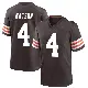 ＃4 Men's Deshaun Watson Brown Game Cleveland Browns Team Color Jersey