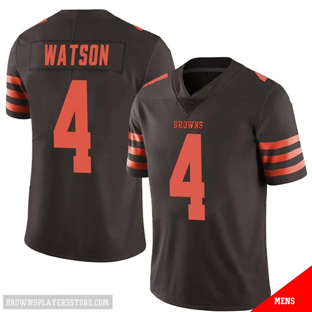 ＃4 Men's Deshaun Watson Brown Limited Cleveland Browns Color Rush Jersey