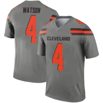 ＃4 Men's Deshaun Watson Legend Cleveland Browns Inverted Silver Jersey