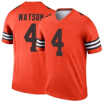 ＃4 Men's Deshaun Watson Orange Legend Cleveland Browns Inverted Jersey