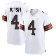 ＃4 Men's Deshaun Watson White Game Cleveland Browns Jersey