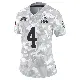 ＃4 Women's Deshaun Watson Arctic Camo Limited Cleveland Browns 2024 Salute to Service Jersey