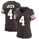 ＃4 Women's Deshaun Watson Brown Game Cleveland Browns Team Color Jersey