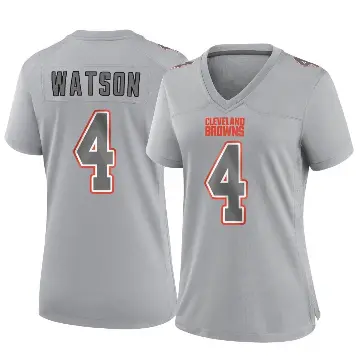 ＃4 Women's Deshaun Watson Gray Game Cleveland Browns Atmosphere Fashion Jersey