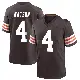 ＃4 Youth Deshaun Watson Brown Game Cleveland Browns Team Color Jersey