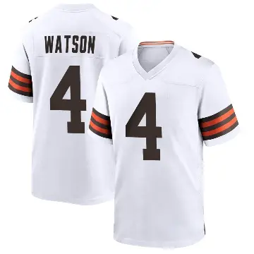 ＃4 Youth Deshaun Watson White Game Cleveland Browns Jersey