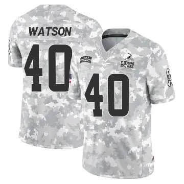 ＃40 Men's Nathaniel Watson Arctic Camo Limited Cleveland Browns 2024 Salute to Service Jersey