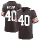 ＃40 Men's Nathaniel Watson Brown Game Cleveland Browns Team Color Jersey