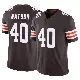 ＃40 Men's Nathaniel Watson Brown Limited Cleveland Browns Vapor F.U.S.E. Jersey