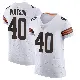 ＃40 Men's Nathaniel Watson White Elite Cleveland Browns Vapor Jersey