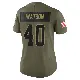 ＃40 Women's Nathaniel Watson Olive Limited Cleveland Browns 2025 Salute to Service Jersey