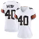 ＃40 Women's Nathaniel Watson White Game Cleveland Browns Jersey