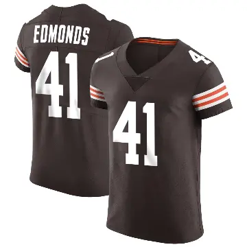 ＃41 Men's Christopher Edmonds Brown Elite Cleveland Browns Vapor Jersey