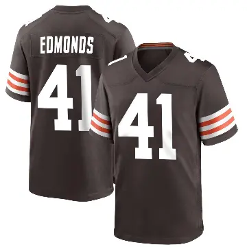 ＃41 Men's Christopher Edmonds Brown Game Cleveland Browns Team Color Jersey
