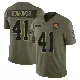＃41 Men's Christopher Edmonds Olive Limited Cleveland Browns 2025 Salute to Service Jersey