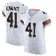 ＃41 Men's Christopher Edmonds White Elite Cleveland Browns Vapor Jersey