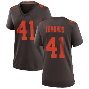 ＃41 Women's Chris Edmonds Brown Game Cleveland Browns Alternate Jersey