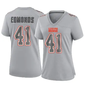 ＃41 Women's Chris Edmonds Gray Game Cleveland Browns Atmosphere Fashion Jersey