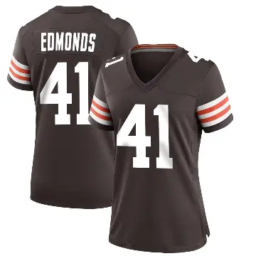 ＃41 Women's Christopher Edmonds Brown Game Cleveland Browns Team Color Jersey