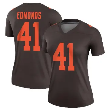 ＃41 Women's Christopher Edmonds Brown Legend Cleveland Browns Alternate Jersey