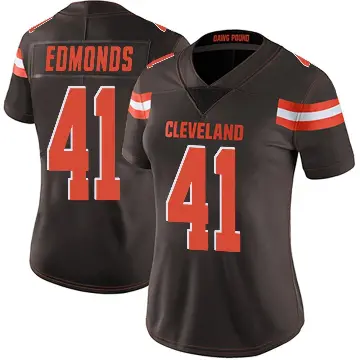 ＃41 Women's Christopher Edmonds Brown Limited Cleveland Browns Team Color Vapor Untouchable Jersey