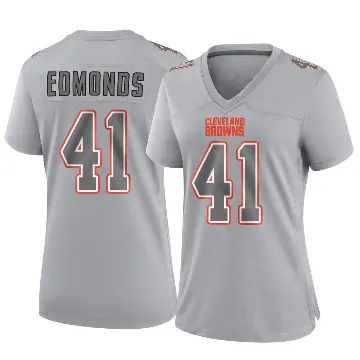 ＃41 Women's Christopher Edmonds Gray Game Cleveland Browns Atmosphere Fashion Jersey