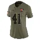 ＃41 Women's Christopher Edmonds Olive Limited Cleveland Browns 2025 Salute to Service Jersey