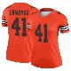 ＃41 Women's Christopher Edmonds Orange Legend Cleveland Browns Inverted Jersey