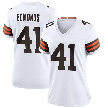 ＃41 Women's Christopher Edmonds White Game Cleveland Browns Jersey