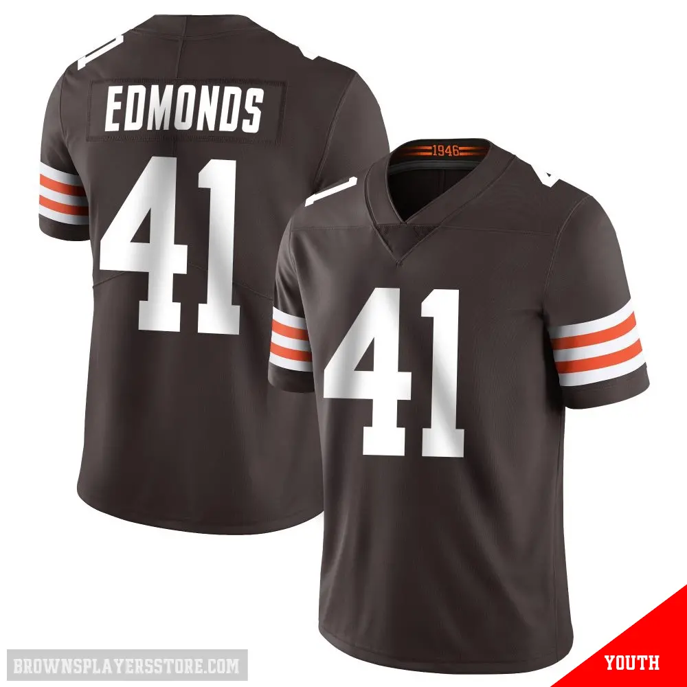 ＃41 Youth Chris Edmonds Brown Limited Cleveland Browns Team Color Vapor Untouchable Jersey
