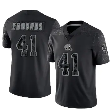 ＃41 Youth Christopher Edmonds Black Limited Cleveland Browns Reflective Jersey