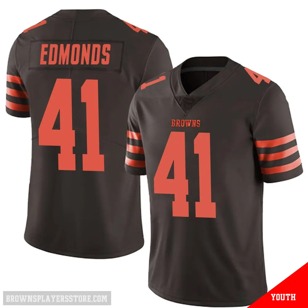 ＃41 Youth Christopher Edmonds Brown Limited Cleveland Browns Color Rush Jersey