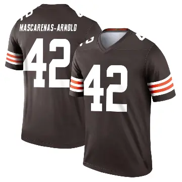 ＃42 Men's Easton Mascarenas-Arnold Brown Legend Cleveland Browns Jersey