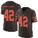 ＃42 Men's Easton Mascarenas-Arnold Brown Limited Cleveland Browns Color Rush Jersey
