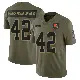 ＃42 Men's Easton Mascarenas-Arnold Olive Limited Cleveland Browns 2025 Salute to Service Jersey