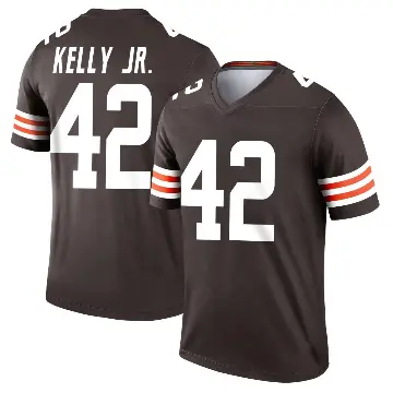 ＃42 Men's John Kelly Jr. Brown Legend Cleveland Browns Jersey