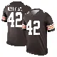 ＃42 Men's John Kelly Jr. Brown Legend Cleveland Browns Jersey