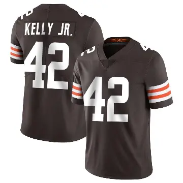 ＃42 Men's John Kelly Jr. Brown Limited Cleveland Browns Team Color Vapor Untouchable Jersey