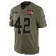 ＃42 Men's John Kelly Jr. Olive Limited Cleveland Browns 2025 Salute to Service Jersey