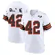 ＃42 Men's John Kelly Jr. White Game Cleveland Browns 1946 Collection Alternate Jersey
