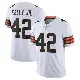 ＃42 Men's John Kelly Jr. White Limited Cleveland Browns Vapor Untouchable Jersey
