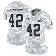 ＃42 Women's Easton Mascarenas-Arnold Arctic Camo Limited Cleveland Browns 2024 Salute to Service Jersey
